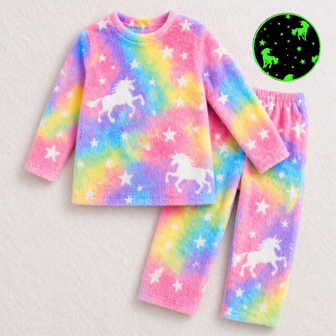 Pijama Infantil Luminiscente Dos Piezas Unicornio